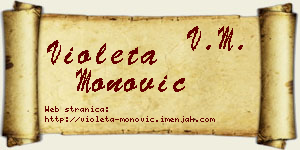 Violeta Monović vizit kartica